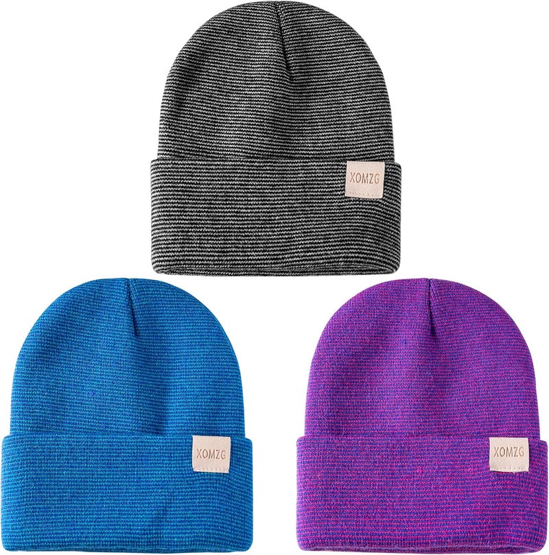 TYOMZG Toddler Beanie Kids Winter Hats Infant Warm Knit Cap Newborn Winter Warm Hat for 0-36 Month Boys Girls - Image 1